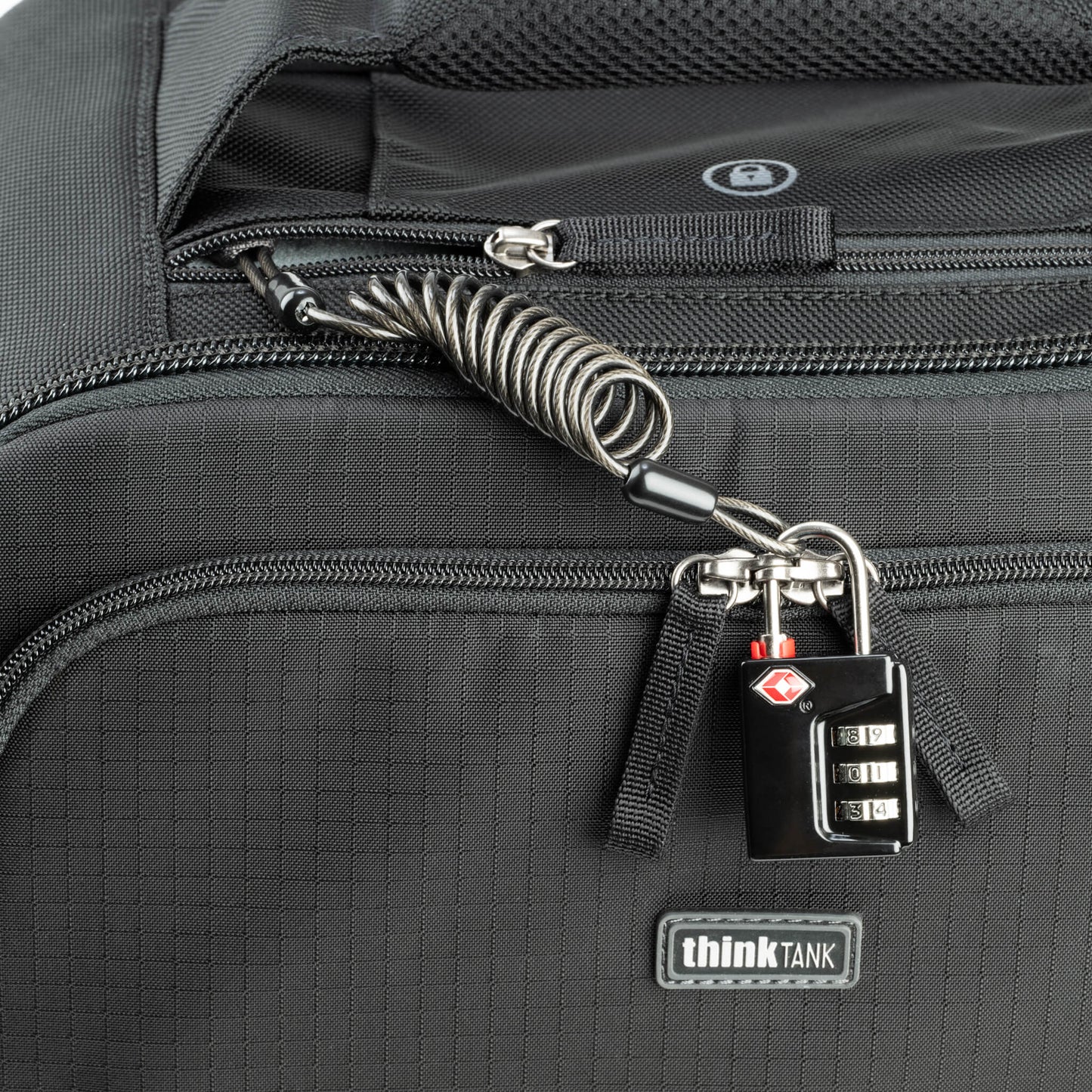 
                  
                    Lock and cable to secure and tether the bag. Computer compartment now includes Lockable YKK® RC Fuse Zippers
                  
                